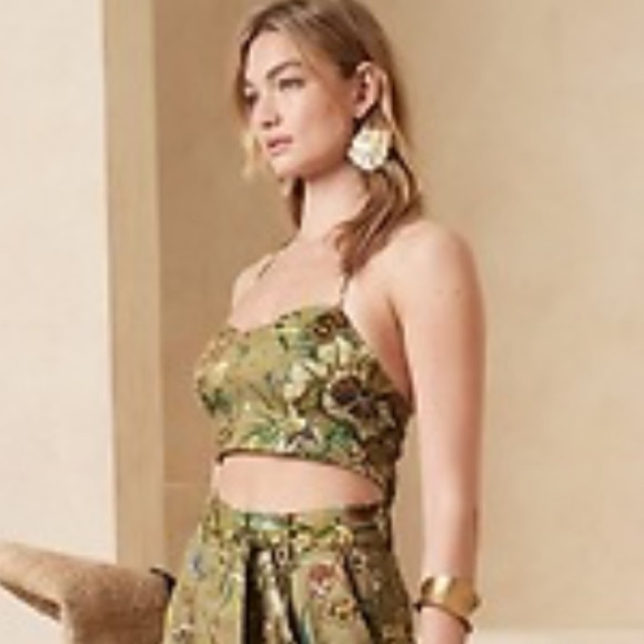 Banana Republic Linen Meridian Tie Back Crop Top - Picture 3 of 10